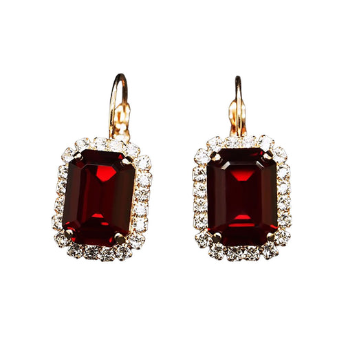 Auskarai "Lurdes II (Siam)" su Swarovski™ kristalais